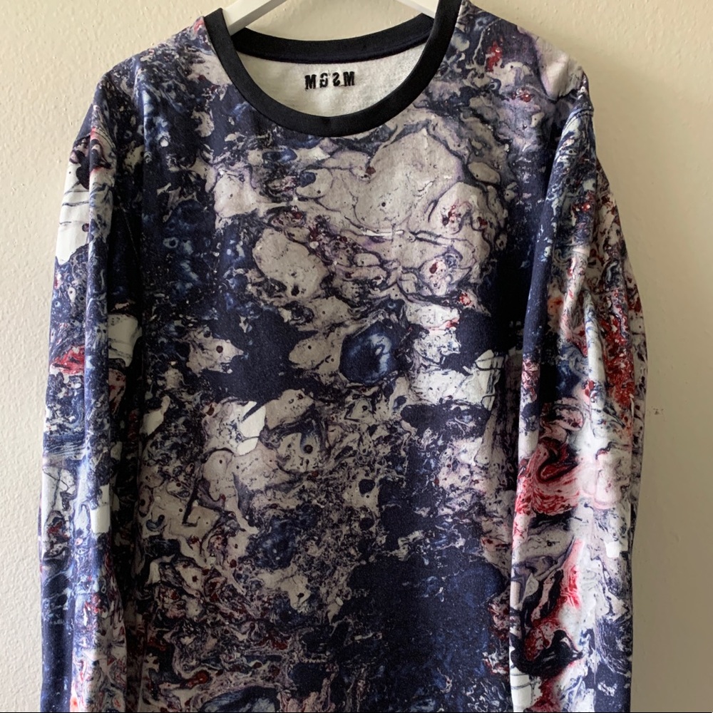 MSGM fluid print crewneck sweatshirt